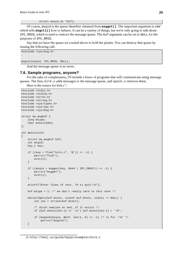 beej guide to unix ipc